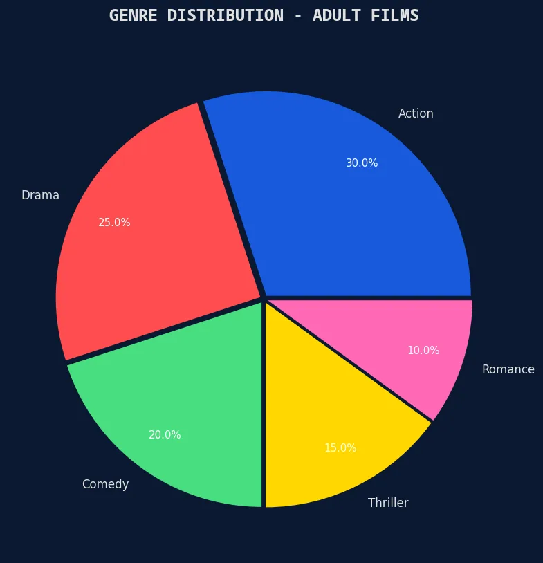 票房风向标 成人电影类型分布饼图