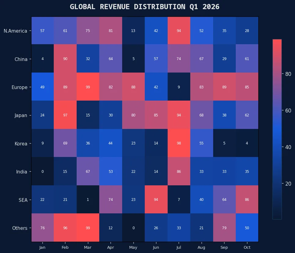 票房风向标 全生命周期收入区域分布热力图